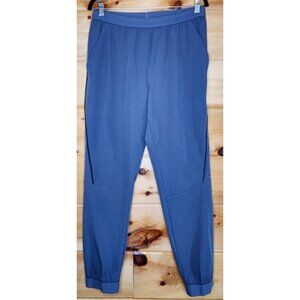 Alive Mens Athletic Pants size M Solid Gray Quick Dry, Side Pockets,Pull-on